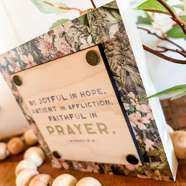 Bible Verse Mini Block Sign: Proverbs 4:23