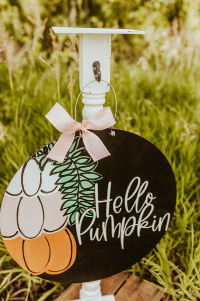 Hello Pumpkin Door Hanger