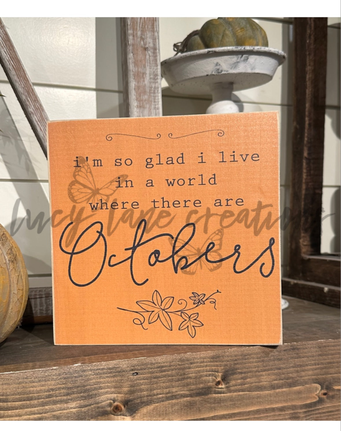 Orange Where There Are Octobers Block