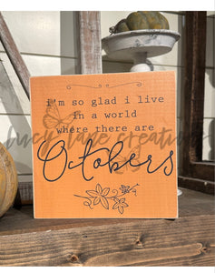 Orange Where There Are Octobers Block