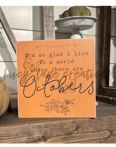Orange Where There Are Octobers Block