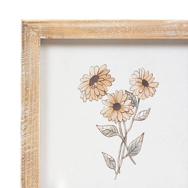 12659 - 8x8 rvs wood frame sign (SUNFLOWER/DAISY)  Wall Art