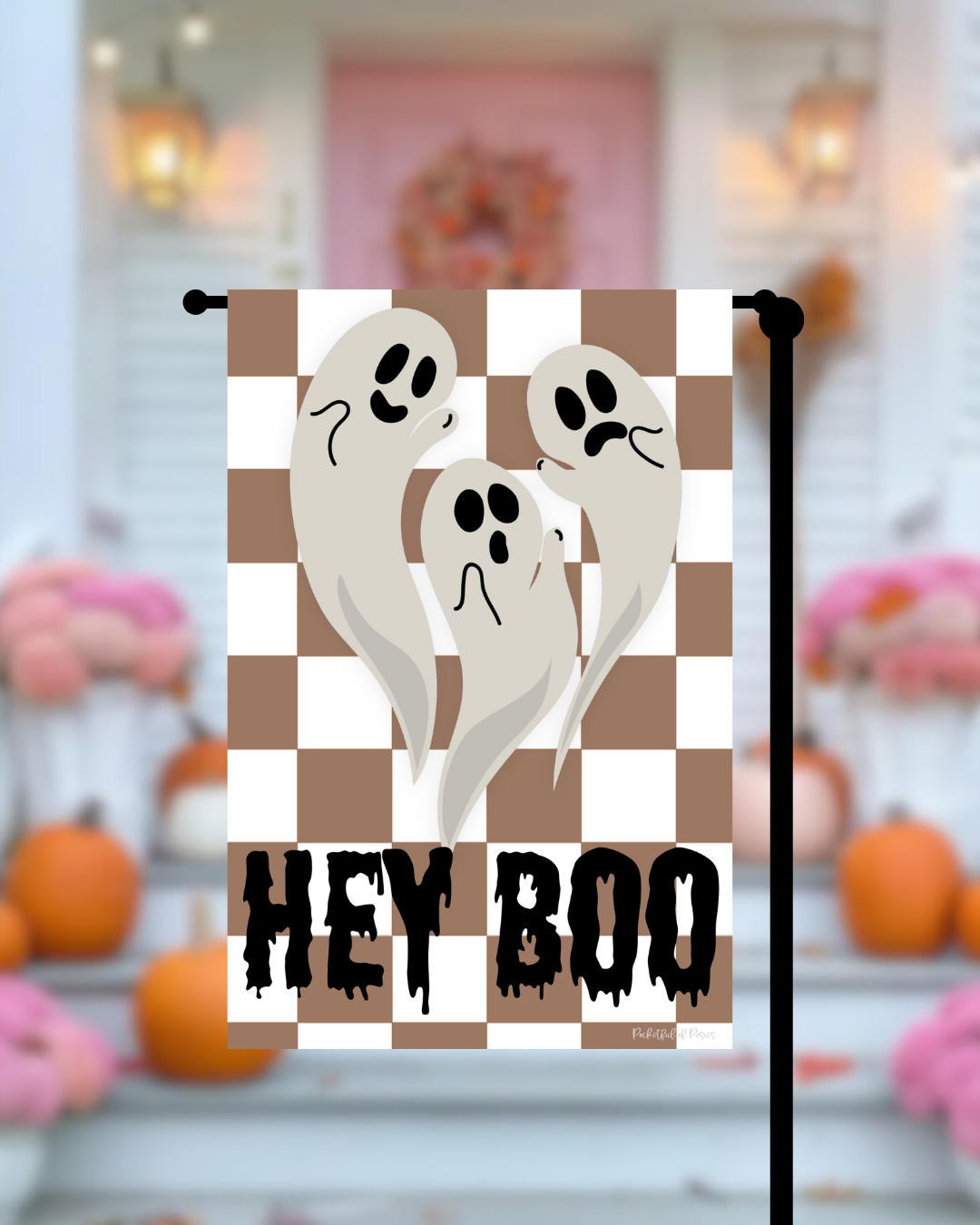 Hey Boo Ghosts Garden Flag