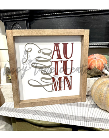Hello Autumn Framed Sign