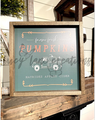 Farm Fresh Framed Sign