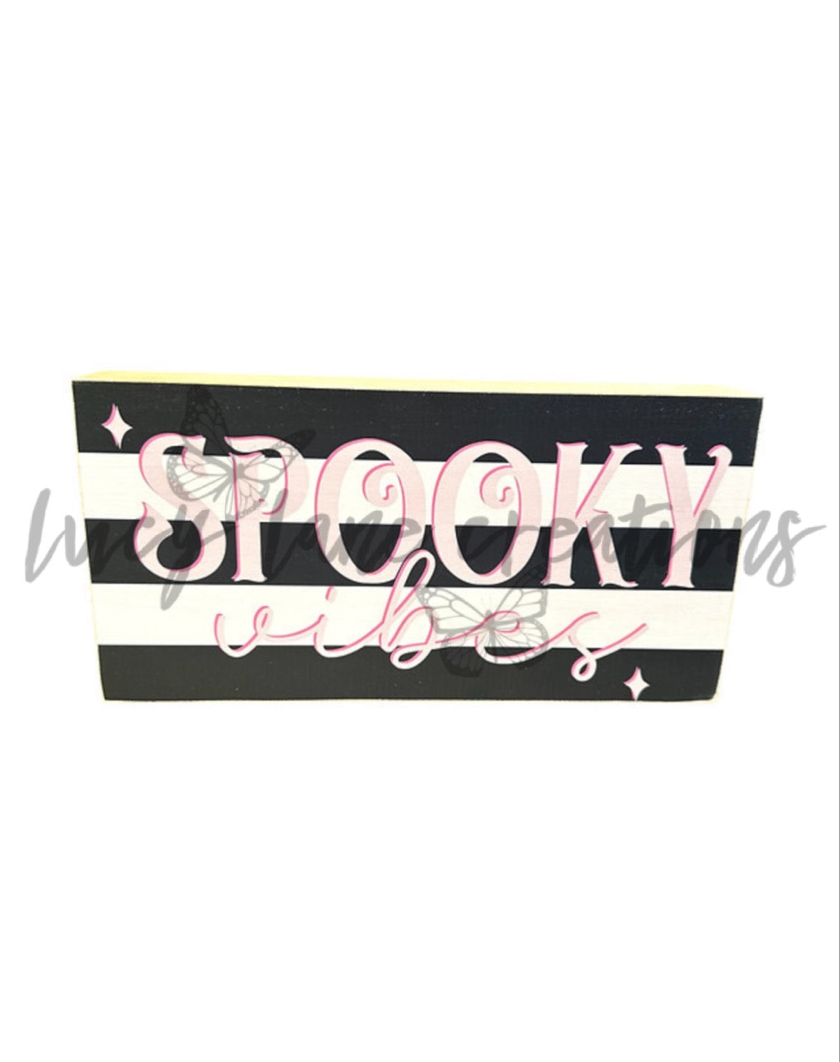 Spooky Vibes Stripe Block