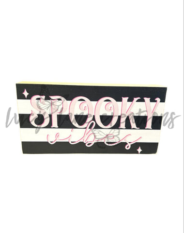 Spooky Vibes Stripe Block