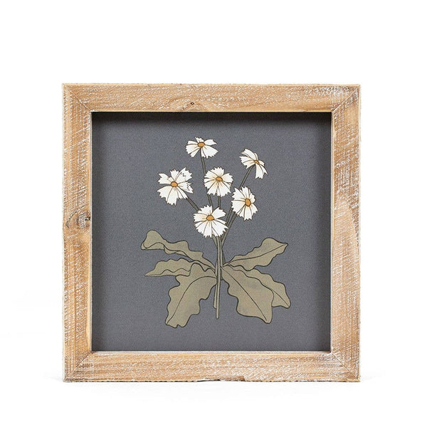 12659 - 8x8 rvs wood frame sign (SUNFLOWER/DAISY)  Wall Art