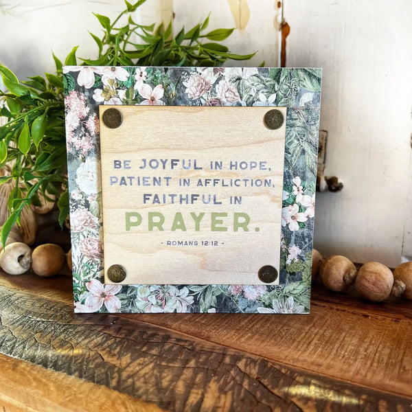 Bible Verse Mini Block Sign: Proverbs 4:23