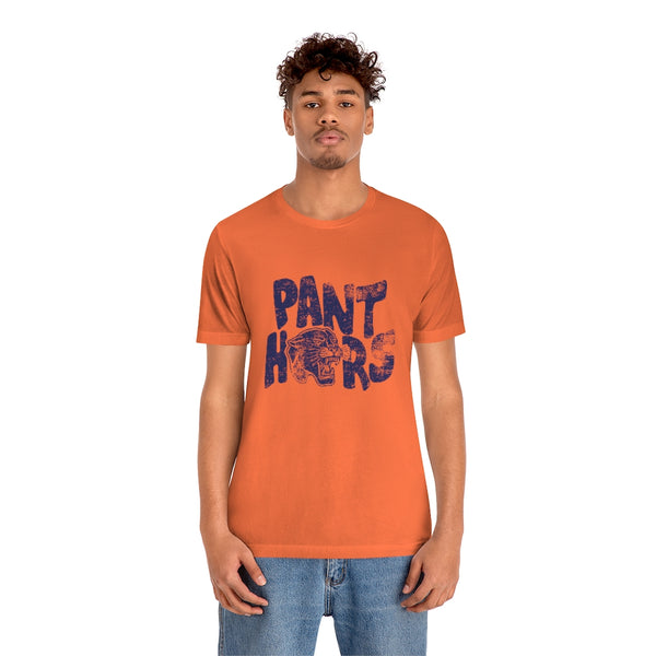 Vintage Panthers Navy Logo Unisex Jersey Short Sleeve Tee