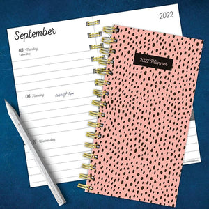 Pink Dots Small Weekly Monthly Planner