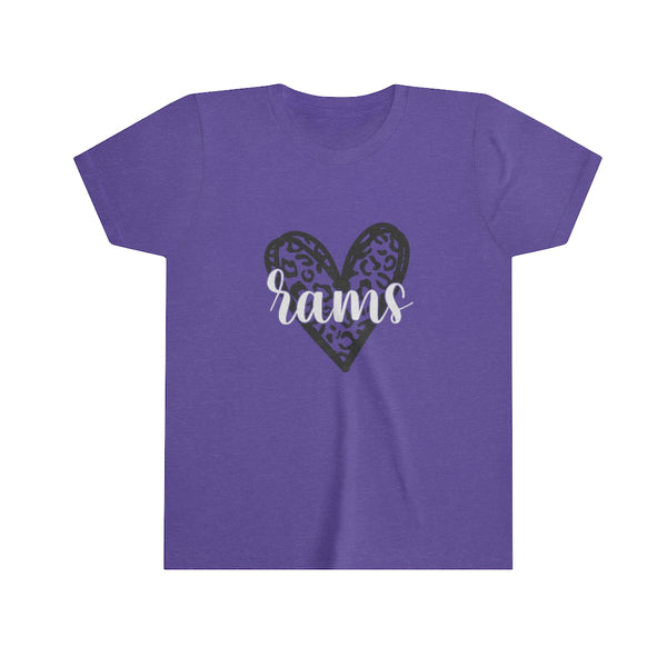 Shelbyville Rams Leopard Heart Tee
