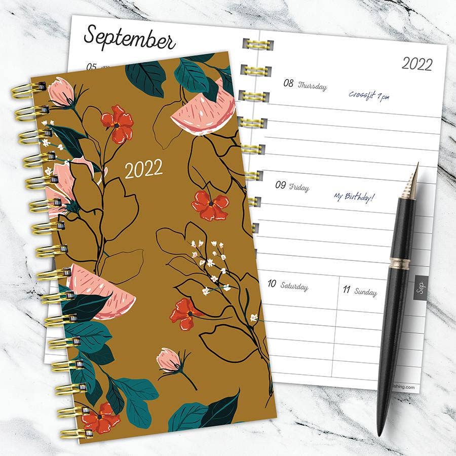 Floral Jewels Small Weekly Monthly Planner