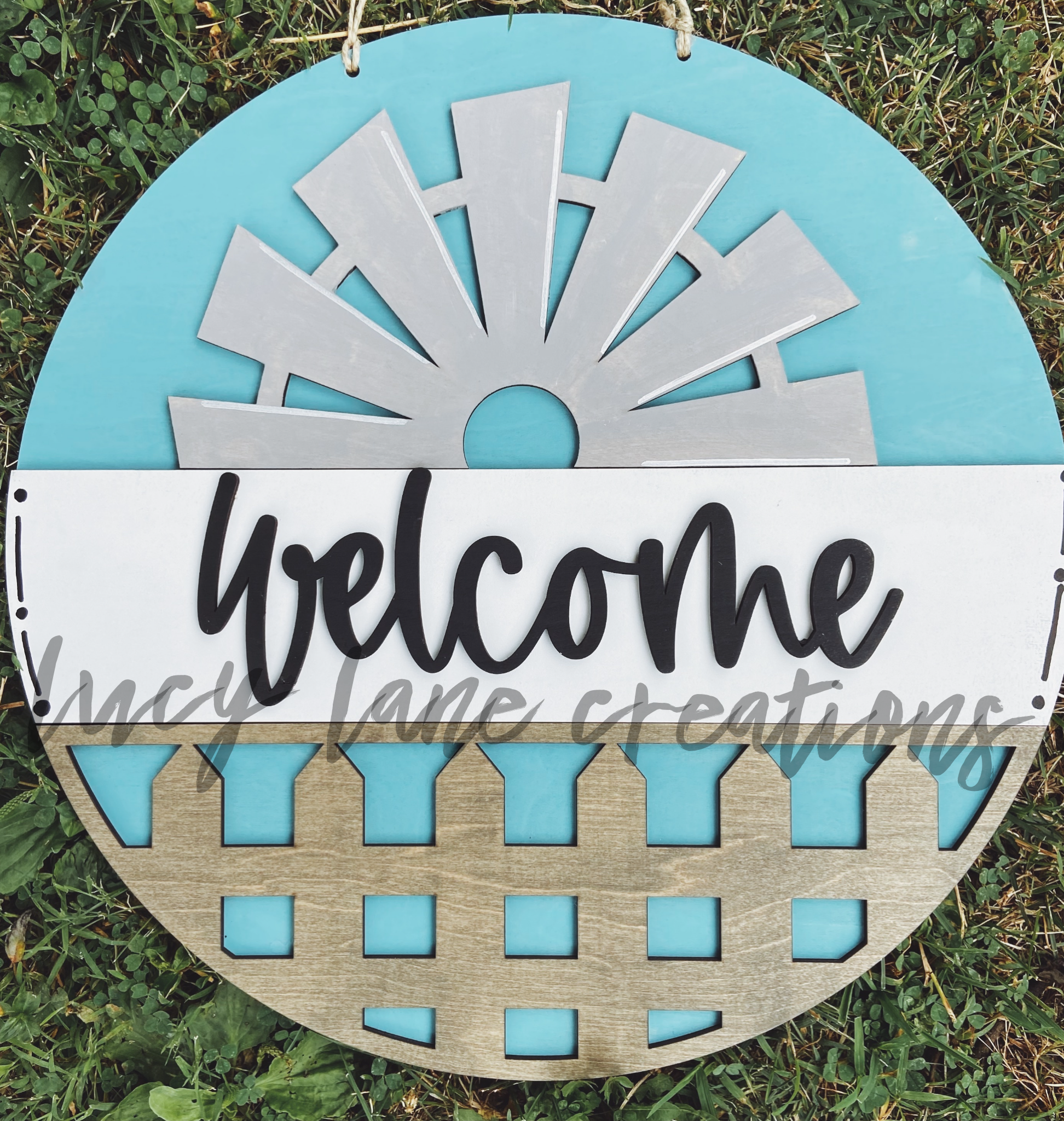 Windmill Welcome Fence Hanger