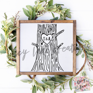 Tree Trunk Valentine’s Framed Gift